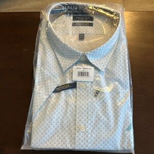 Náutica Collard Short Sleeve Shirt, Size XXL